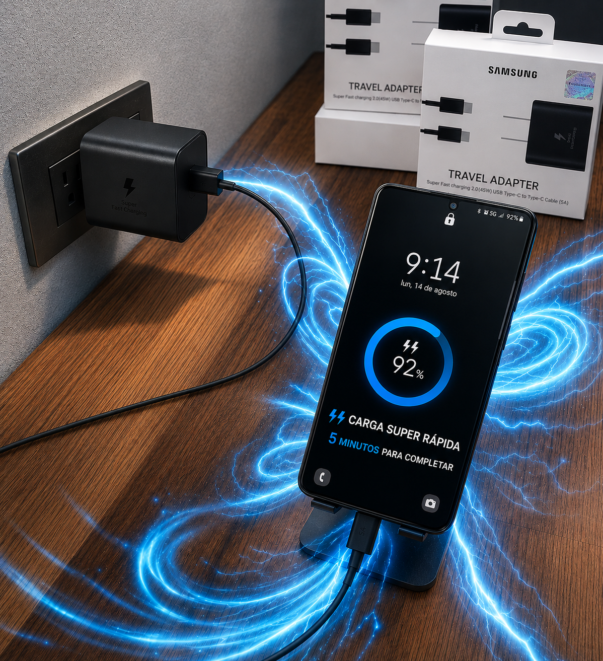 Cargador Samsung 45W Carga Super Rápida